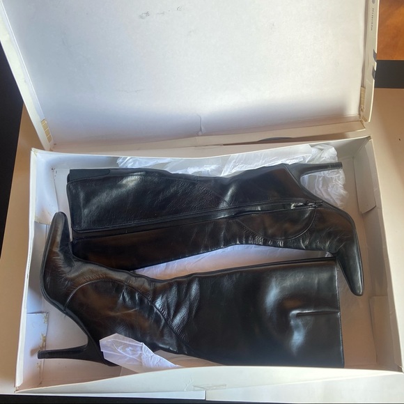 Nine West Gallivant Black Heeled Boots Size 8.5 - Picture 1 of 16